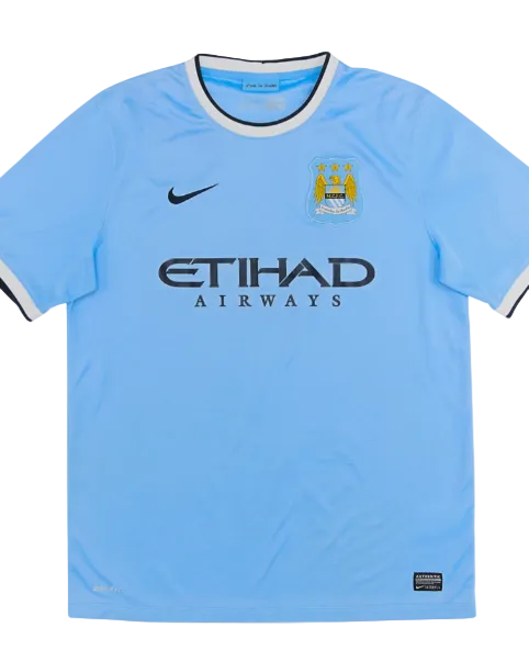 2013-2014 Man City Home Retro Soccer Jersey
