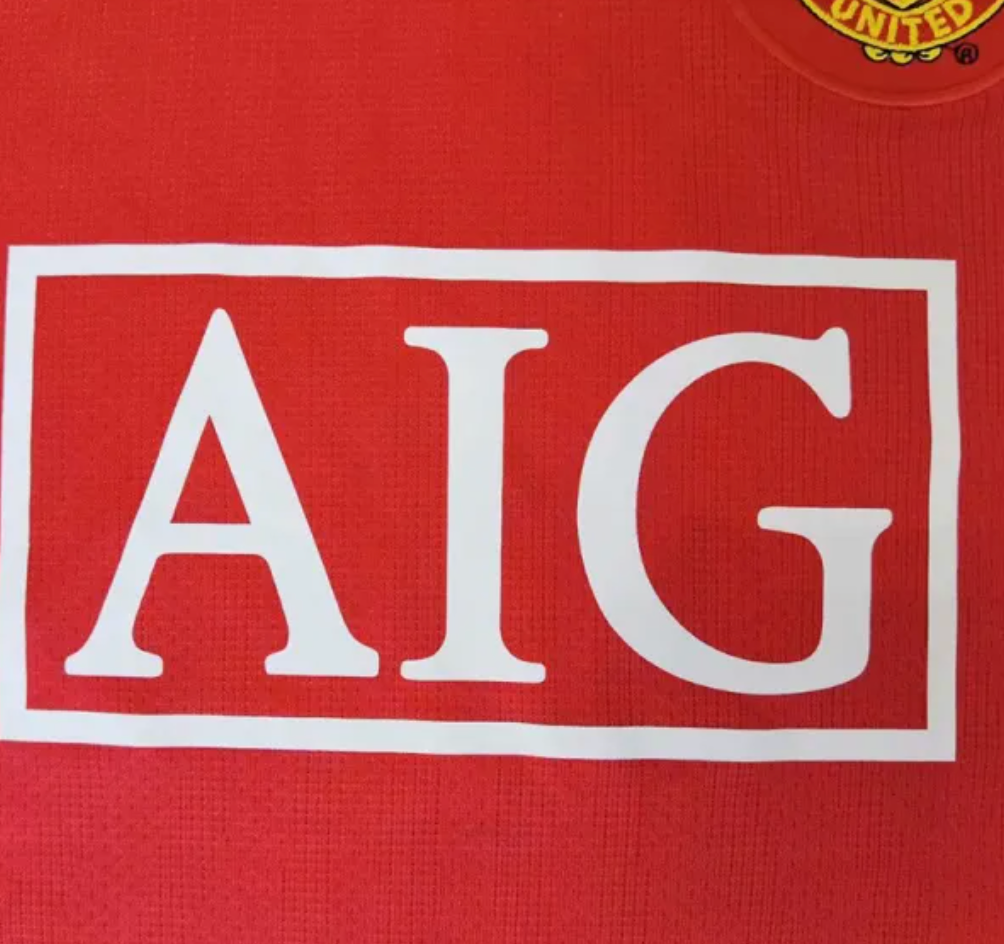 2007-2008 Man Utd Long Sleeve Home Retro Soccer Jersey (Must pay for name and number, and please specify what you want written)