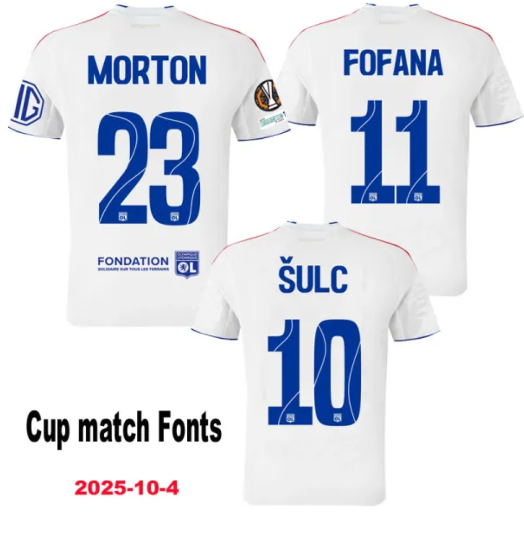 26-27 Lyon Home Player Version Soccer Jersey