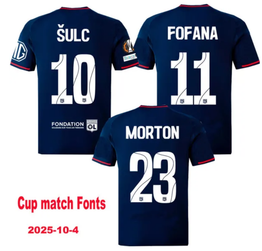 26-27 Lyon Away Player Version Soccer Jersey
