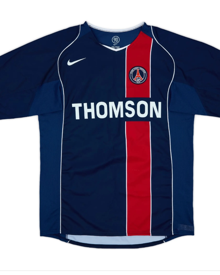 2004-2005 PSG Home Retro Soccer Jersey