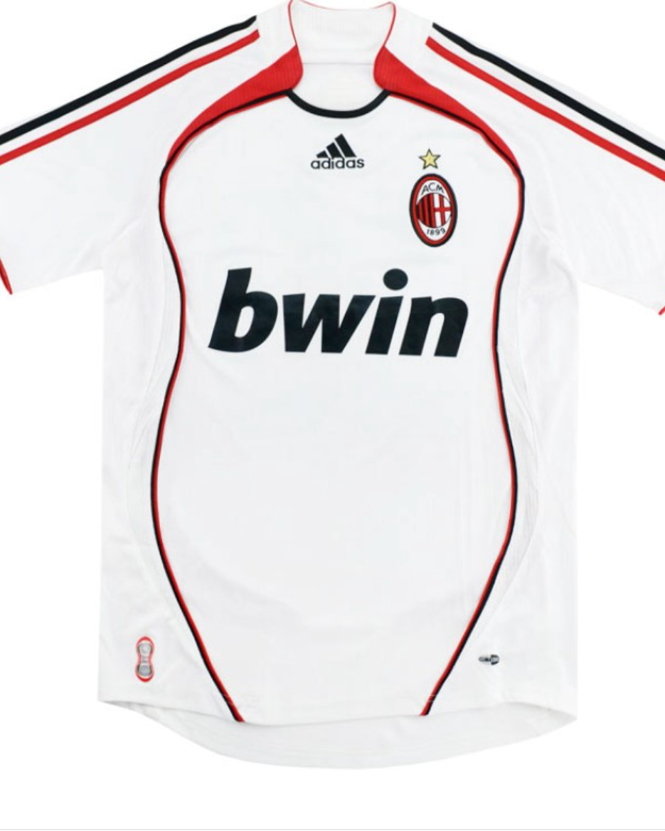 2006-2007 ACM Away White Retro Soccer Jersey