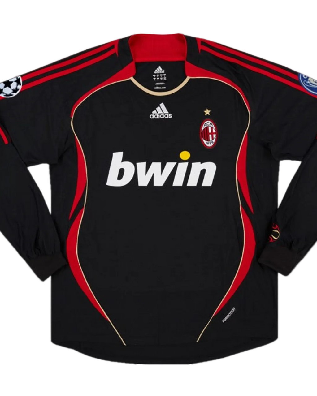 2006-2007 ACM Away Black Long Sleeve Retro Soccer Jersey