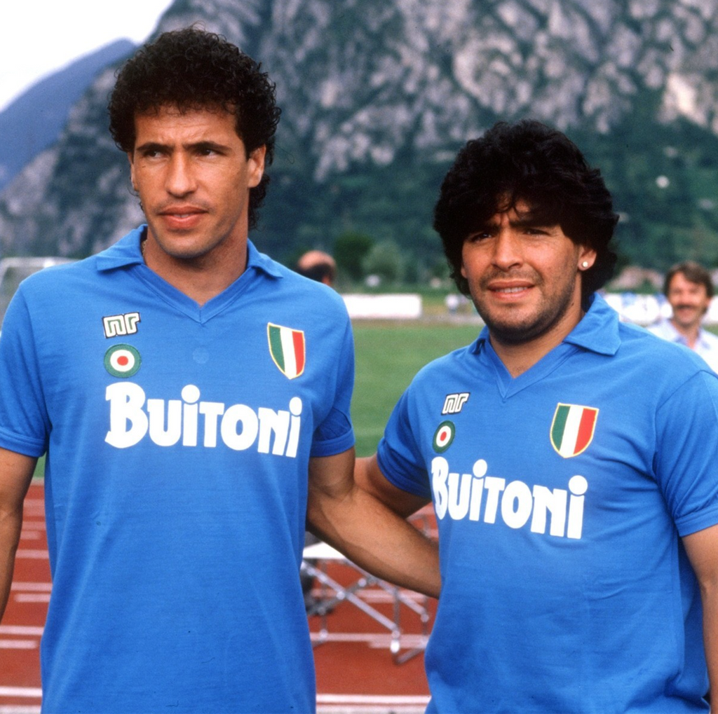 1987-1988 Napoli Home Long Sleeve Retro Soccer Jersey