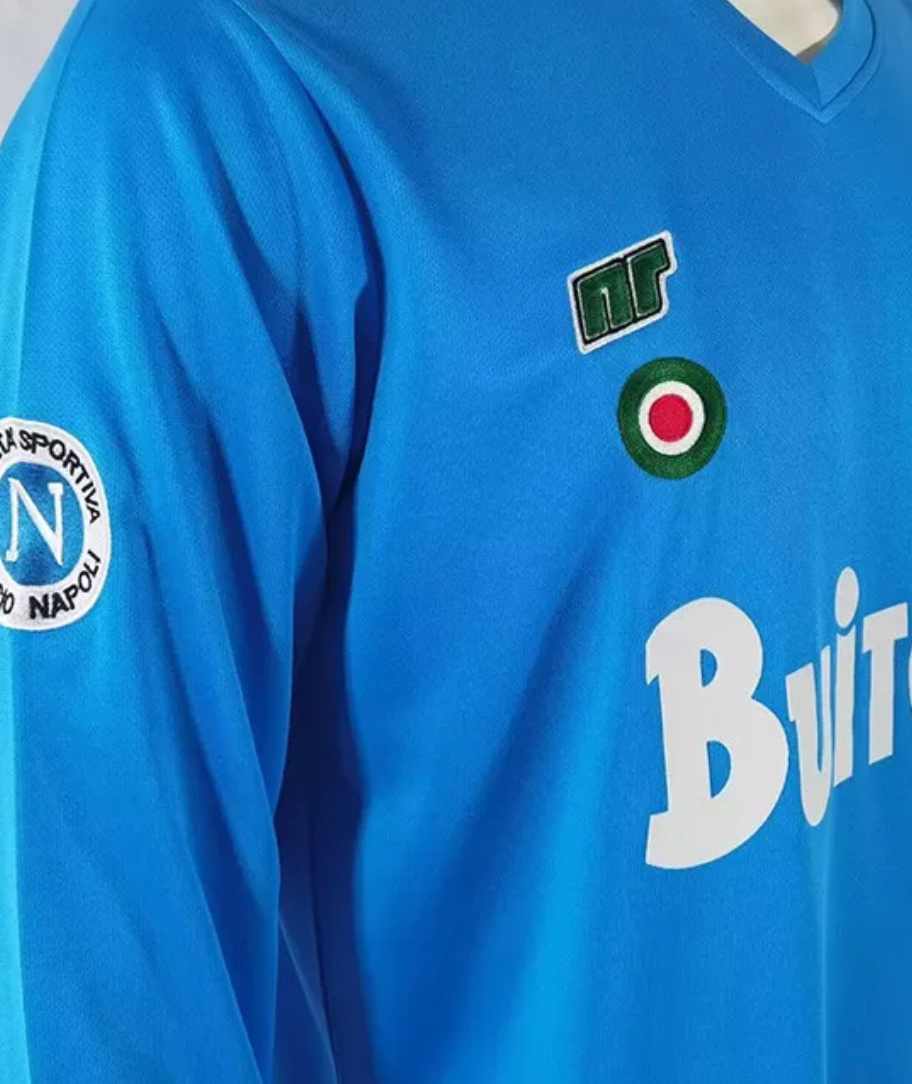 1987-1988 Napoli Home Long Sleeve Retro Soccer Jersey