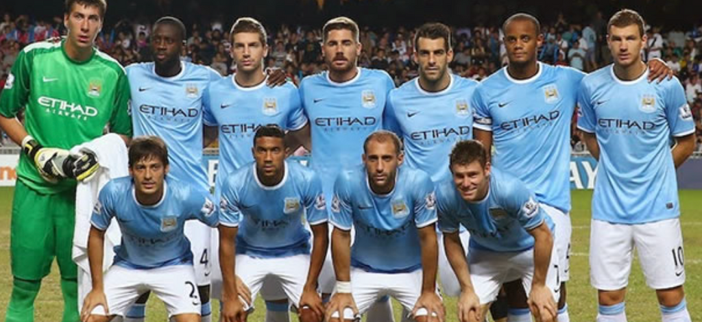 2013-2014 Man City Home Retro Soccer Jersey